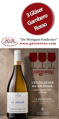 Ercolino Fiano de Avellino Le Grade 3 Gläser